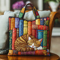 Kat in de oude bibliotheek — gewatteerde shopper