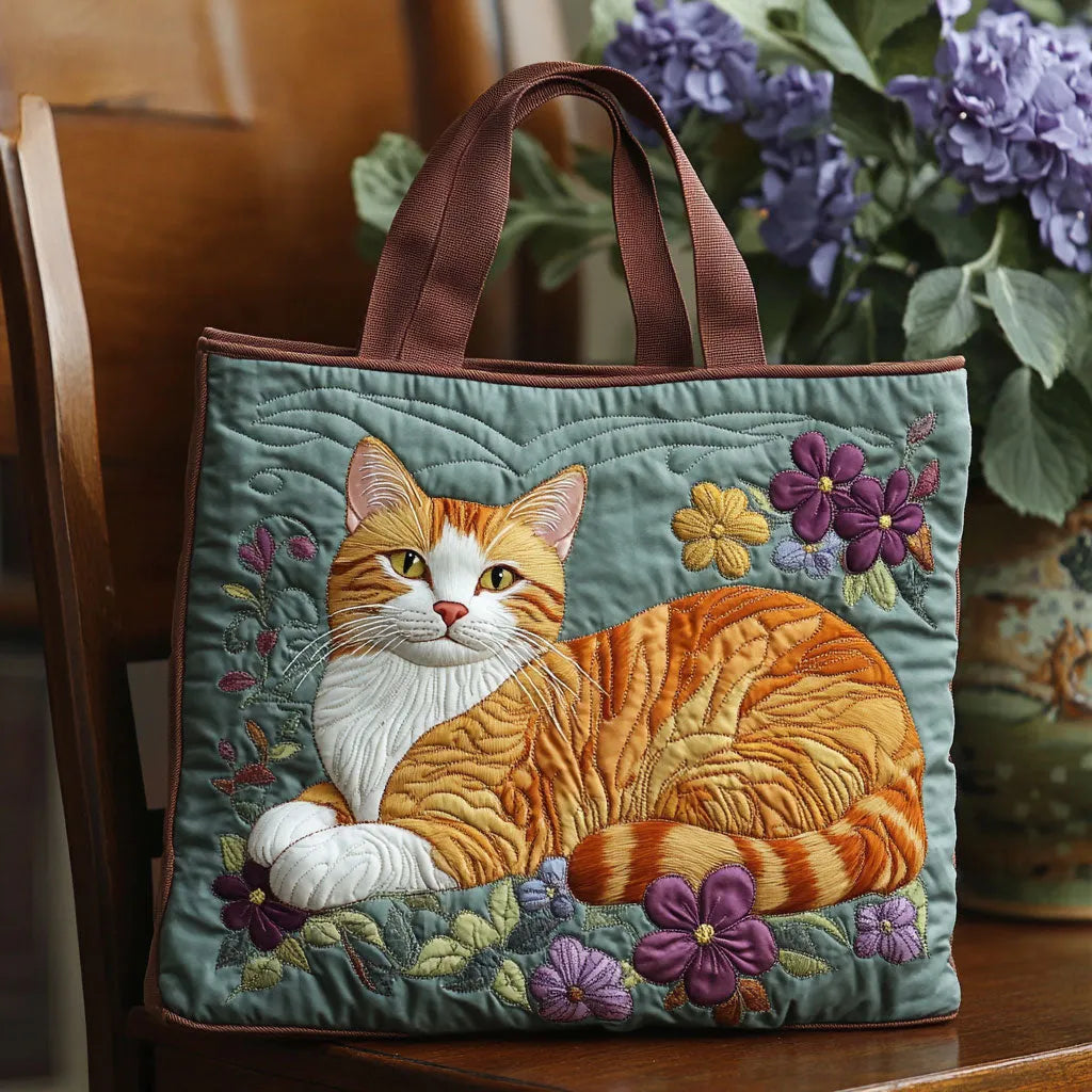 Rode kat — ambachtelijke gewatteerde tas