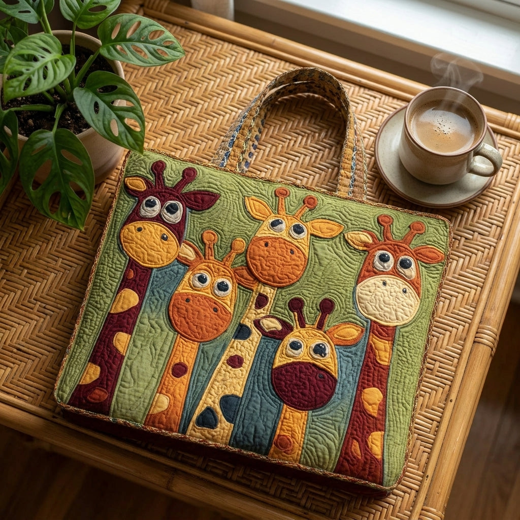 Giraffe — ambachtelijke gewatteerde tas