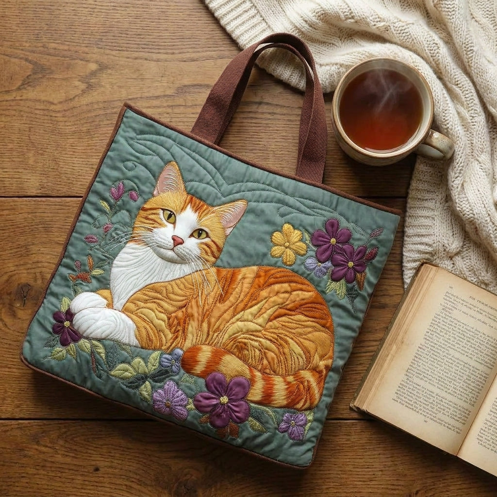 Rode kat — ambachtelijke gewatteerde tas
