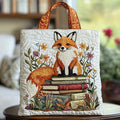 Vos met boeken — gewatteerde shopper
