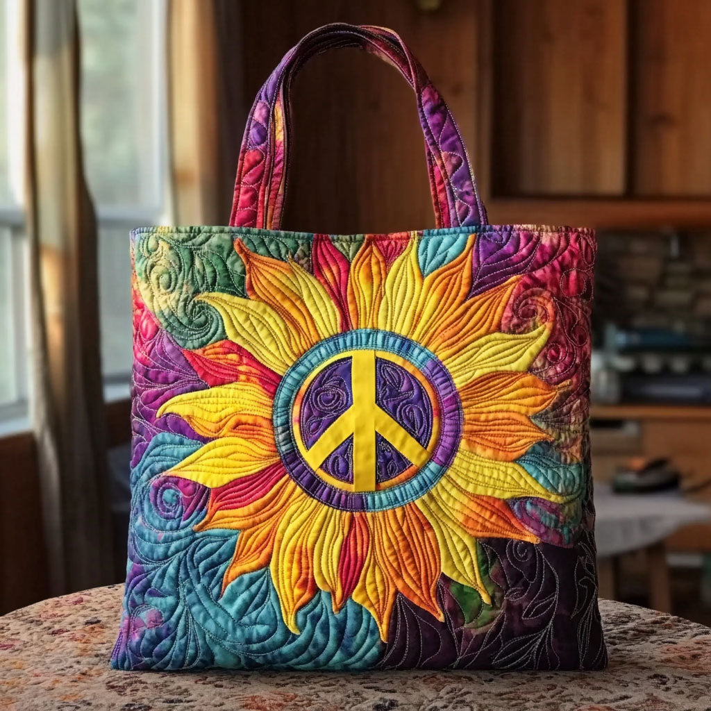 Zonnebloem heldere geest — gewatteerde shopper