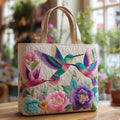 Kolibrie in de bloementuin — gewatteerde shopper