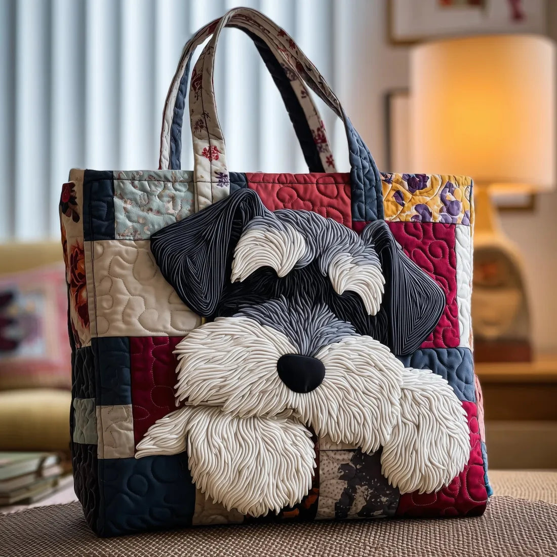 Schnauzer — ambachtelijke gewatteerde tas