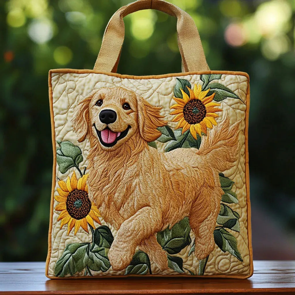 Golden retriever — ambachtelijke gewatteerde tas
