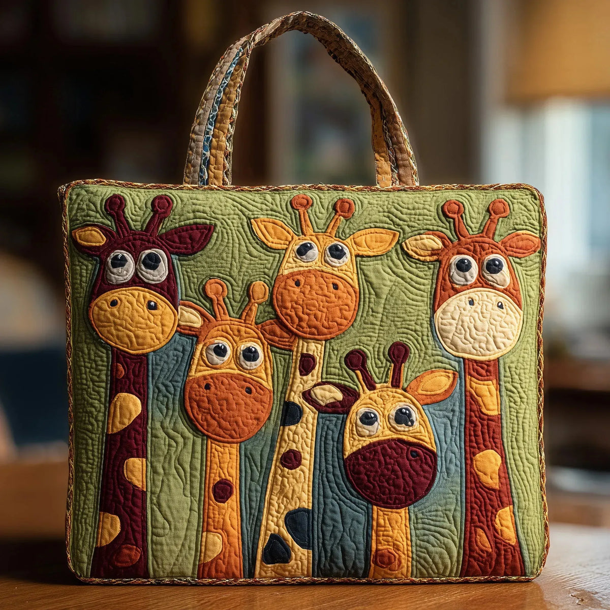 Giraffe — ambachtelijke gewatteerde tas