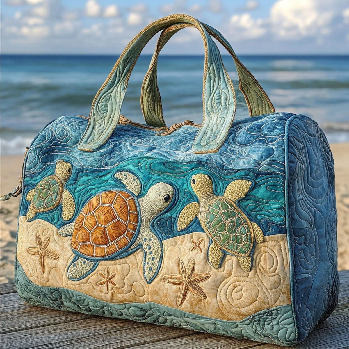 Schildpadschattig — gewatteerde weekendtas