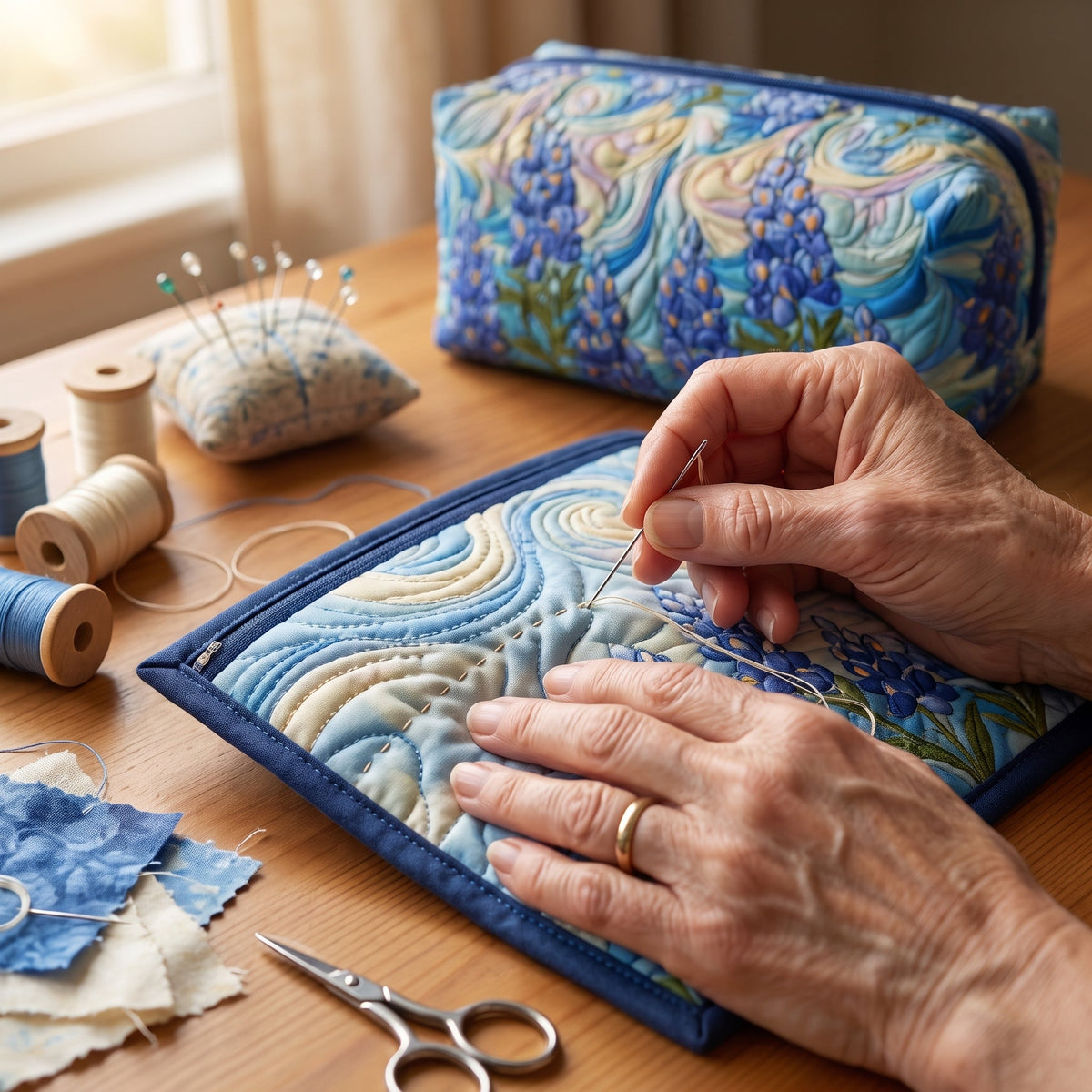 bloemenwerveling gewatteerde make uptas