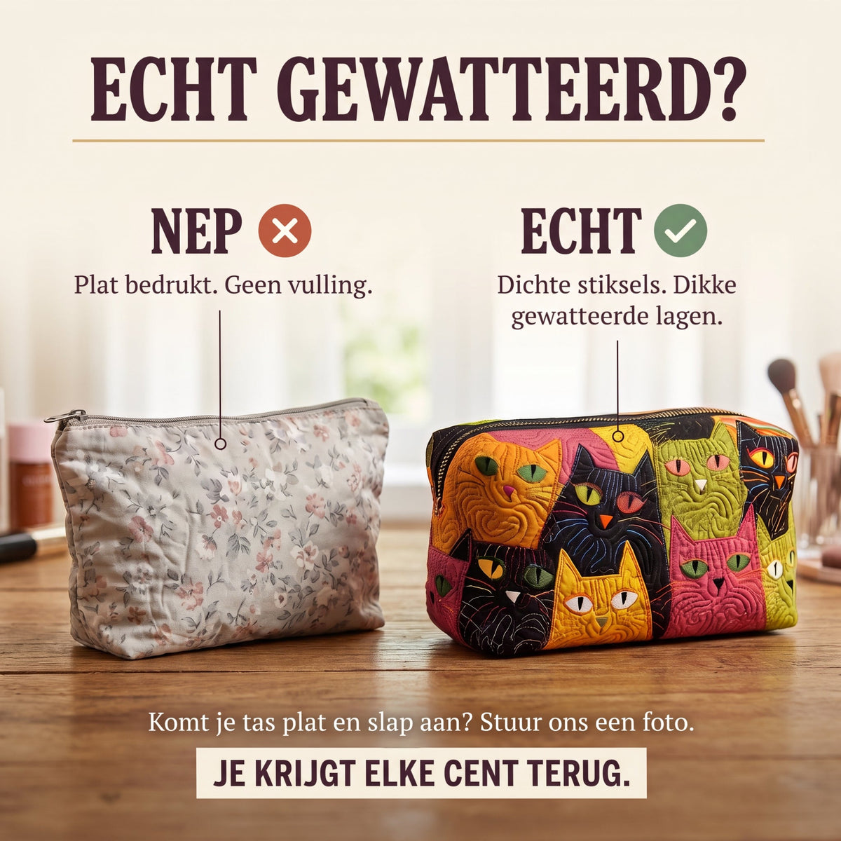 kattentuin gewatteerde make uptas
